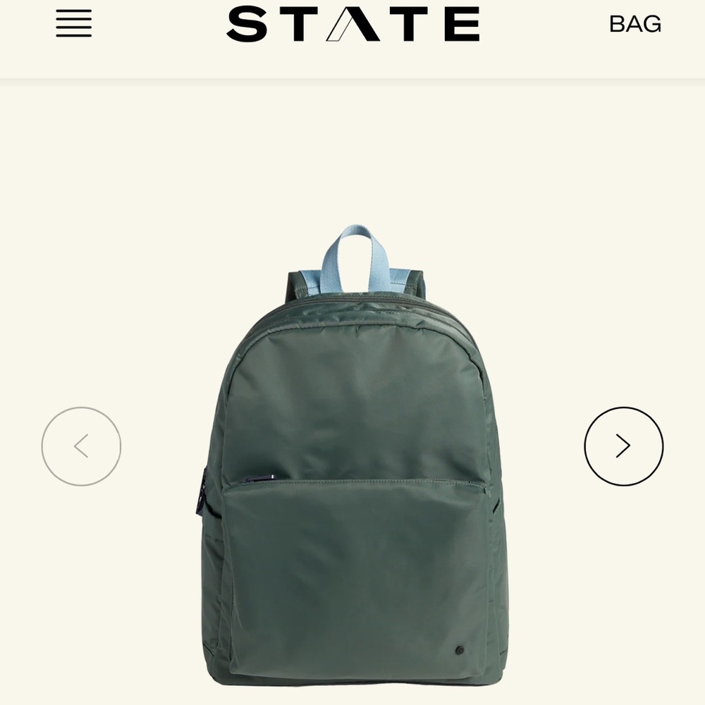 NWOT STATE Lorimer Green Diaper Bag